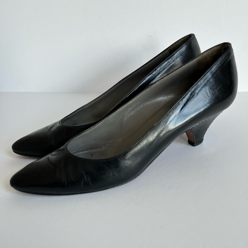 Bally Black Leather Heels